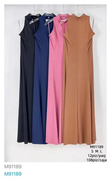 Vestido largo sin mangas-M91189