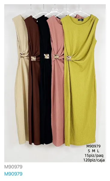 Vestido de mujer con hebilla-M90979