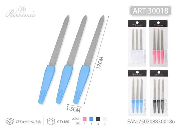 Lima de uñas 17cm 3pc