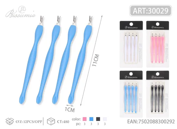 Tenacilla para cutículas 11cm 4pc