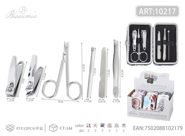Set de 6 piezas de cortaúñas con diseño de atrapasueños