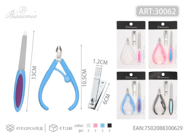 Lima de plástico de 13cm + pinza de plástico No.2 + cuadrícula pequeña