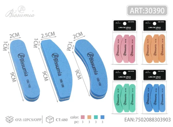 Set de limas 100/180 9cm 3pzas