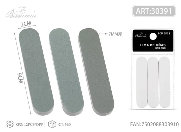 Lima redonda para pulir 9cm 3pzas