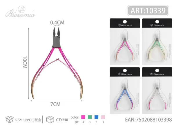 Cortacutículas de doble resorte 11cm