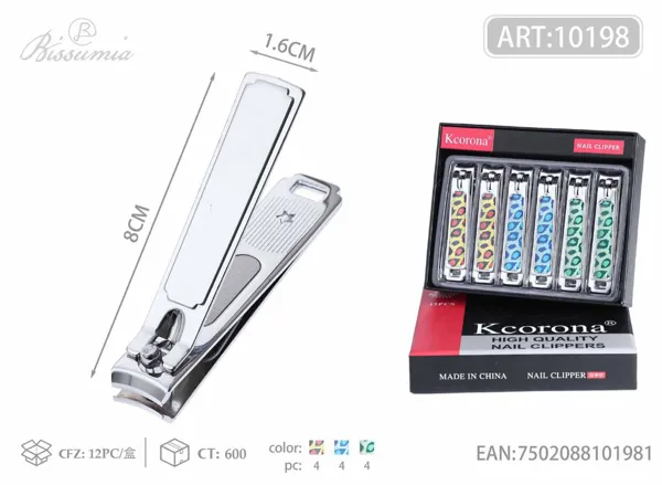 Tijeras de uñas con superficie de goma No.837# 8cm