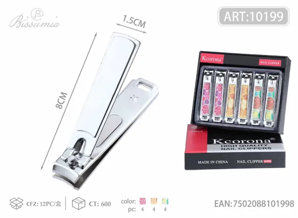 Tijeras de uñas con superficie de goma No.837# 8cm