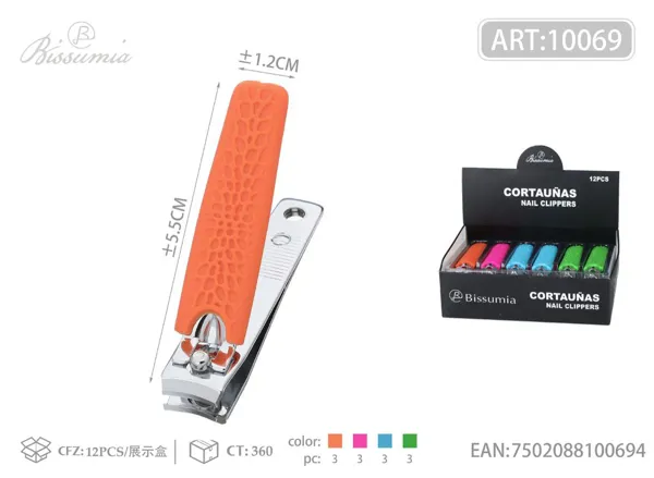 pequeño con funda de goma cortaúñas