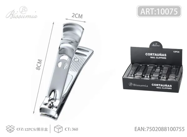 acero inoxidable grande cara sonriente cortaúñas