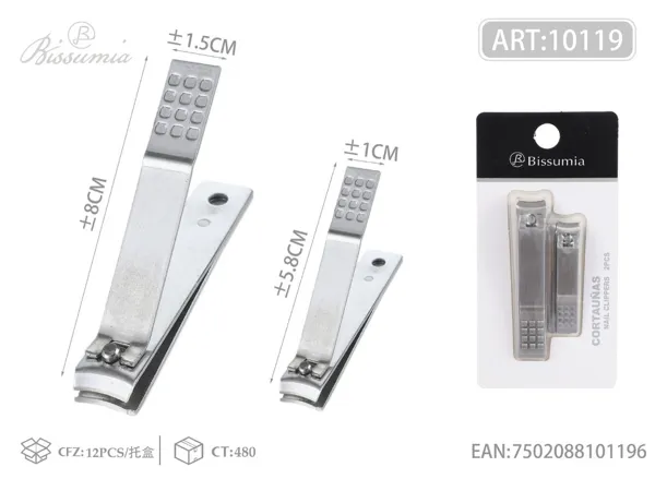 acero inoxidable cuadriculado grande y pequeño 2PCS