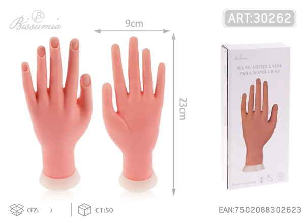 Mano articulado para manicuras