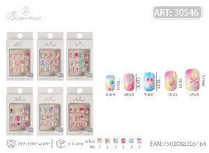 Uñas postizas para niños 12pcs/paquete No.4