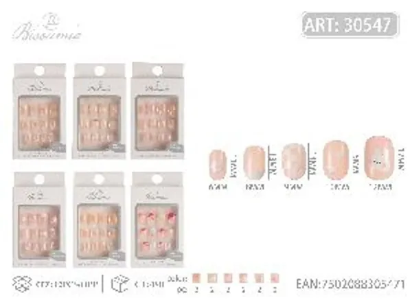 Uñas postizas para niños 12pcs/paquete No.5