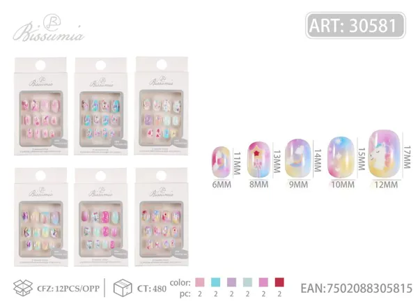 Uñas para niños 12pcs/caja No.3