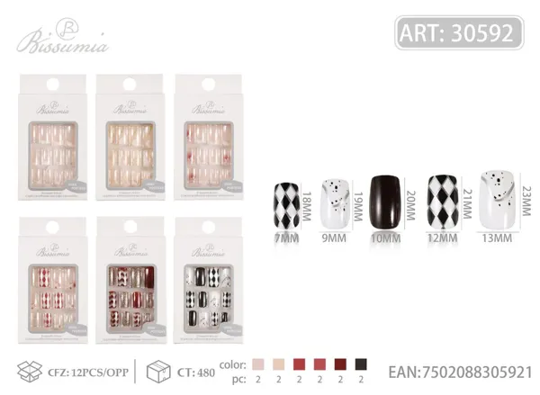Uñas para adultos 12pcs/caja No.1