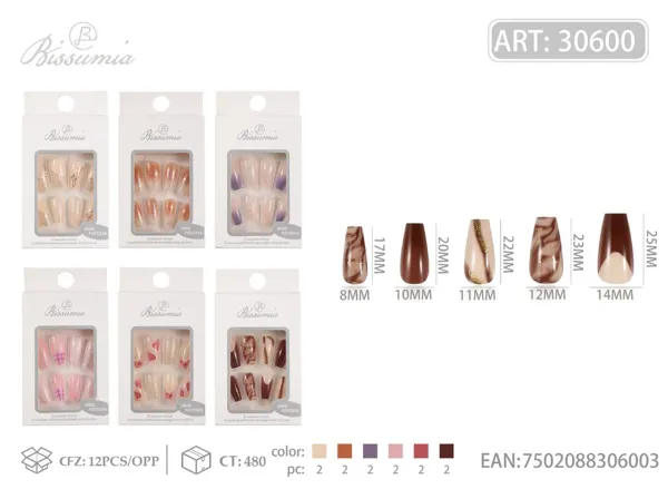 Uñas para adultos 12pcs/caja No.9
