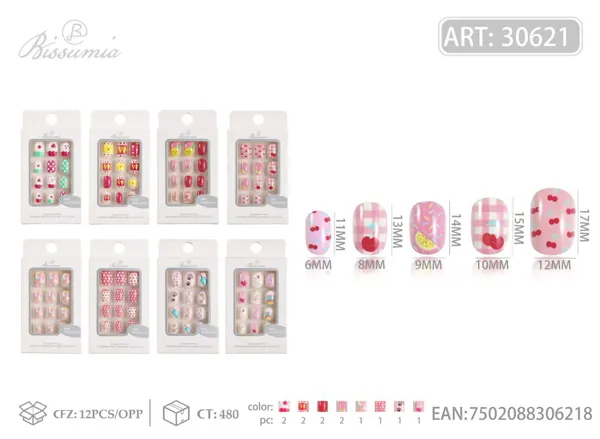 Uñas para niños 12pcs/caja No.7