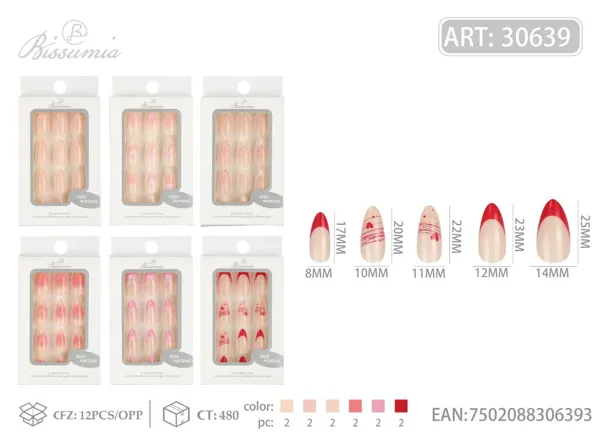 Uñas para adultos 12pcs/caja No.7