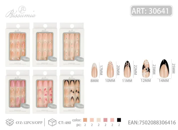 Uñas para adultos 12pcs/caja No.9