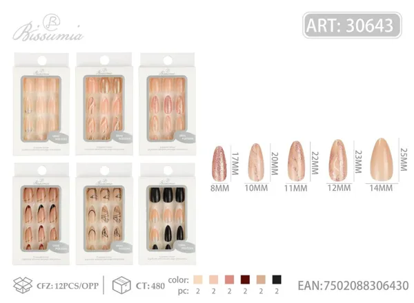 Uñas para adultos 12pcs/caja No.11