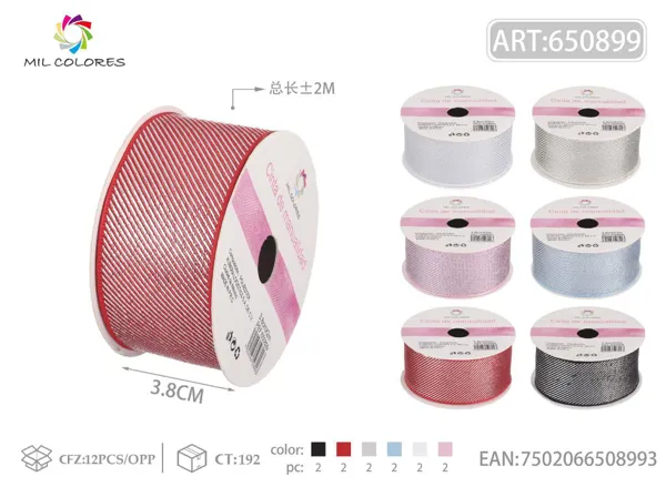 Cinta tejida de sarga 3.8cm*2m