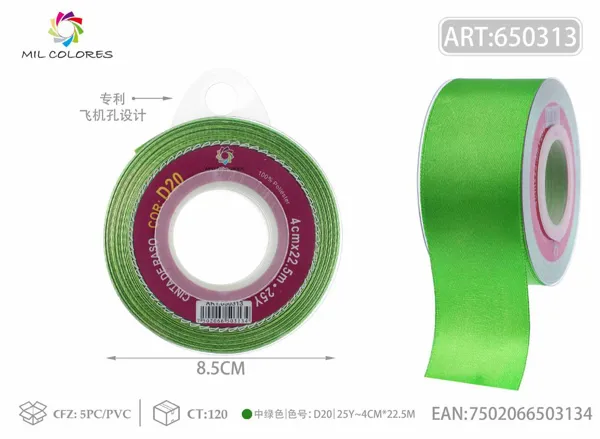 Cinta de raso 4.0cm/25Y D20 verde medio