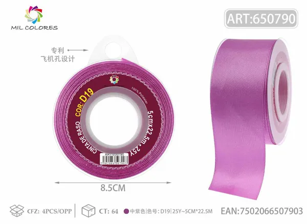 Cinta de raso 5.0cm/25Y D19 lila medio