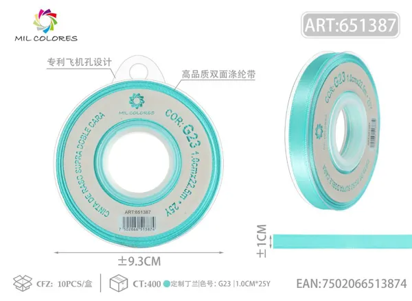 Cinta de poliéster de doble cara de alta calidad 1.0cm*25y G23 - personalizado Dinglan