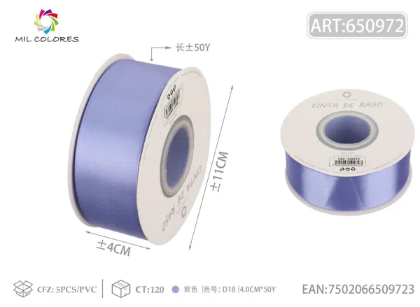 Cinta de raso 4.0cm/50Y D18-púrpura 1