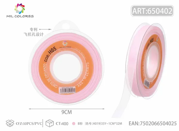 Cinta de gasa coreana 1.0/35Y H005 rosa B