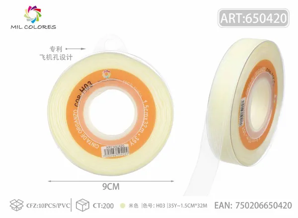 Cinta de gasa coreana 1.5cm/35Y H003 beige