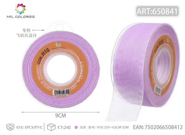 Cinta de gasa coreana 4.0cm/35Y H010 lila claro