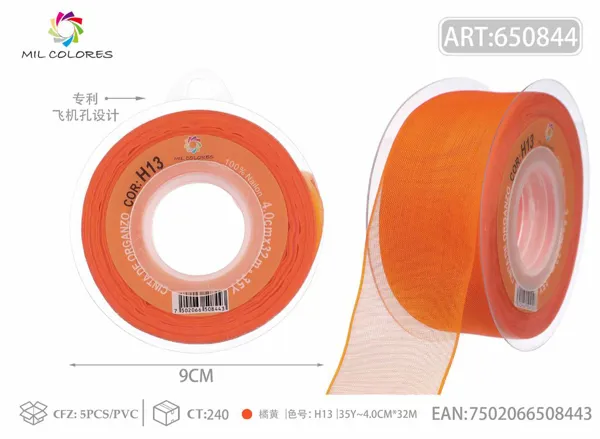 Cinta de gasa coreana 4.0cm/35Y H013 naranja