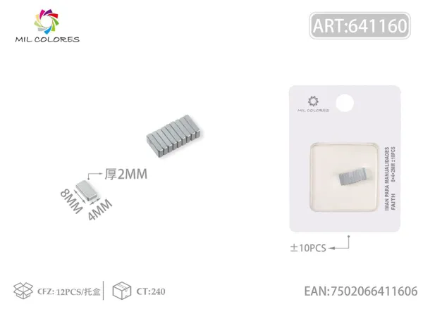 Imanes rectangulares de alta potencia 8*4*2mm ±10pcs