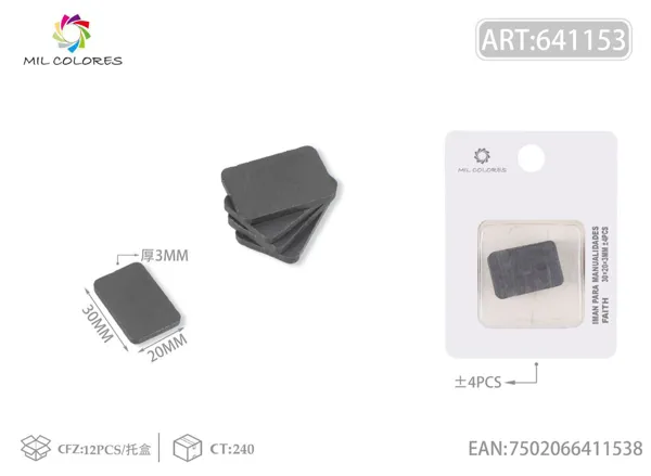 Imanes rectangulares 30*20*3mm ±4pcs negro