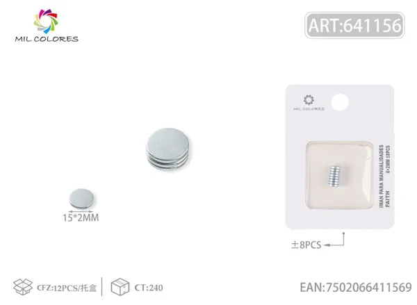 Imanes redondos de alta potencia 8*2mm ±8pcs