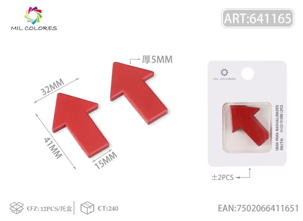 Imanes con flecha roja 41*32*15*5mm 2pcs
