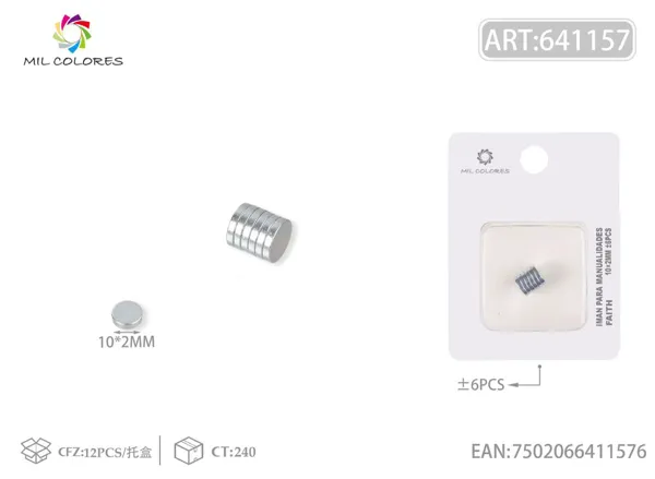 Imanes redondos de alta potencia 10*2mm ±6pcs