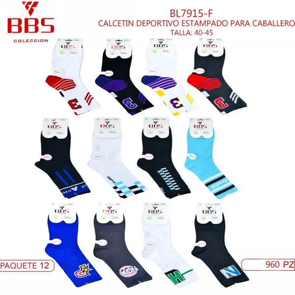 CALCETIN DEPORTIVO CON ESTAMPADO PARA CABALLERO