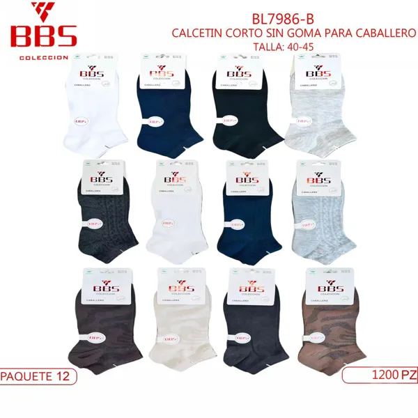 CALCETIN CORTO SIN GOMA PARA CABALLERO