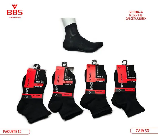 CALCETA DEPORTIVA 43-46 NEGRO
