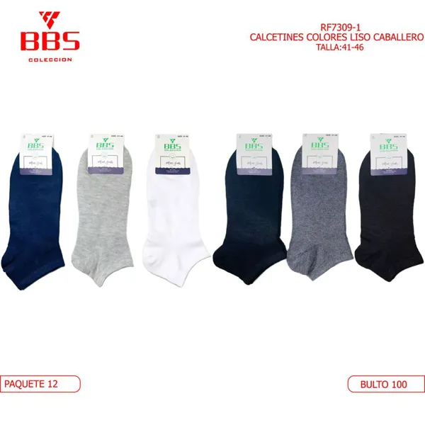 CALCETINES COLORES LISO CABALLERO
