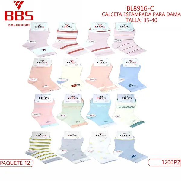 CALCETA DAMA ESTAMPADA