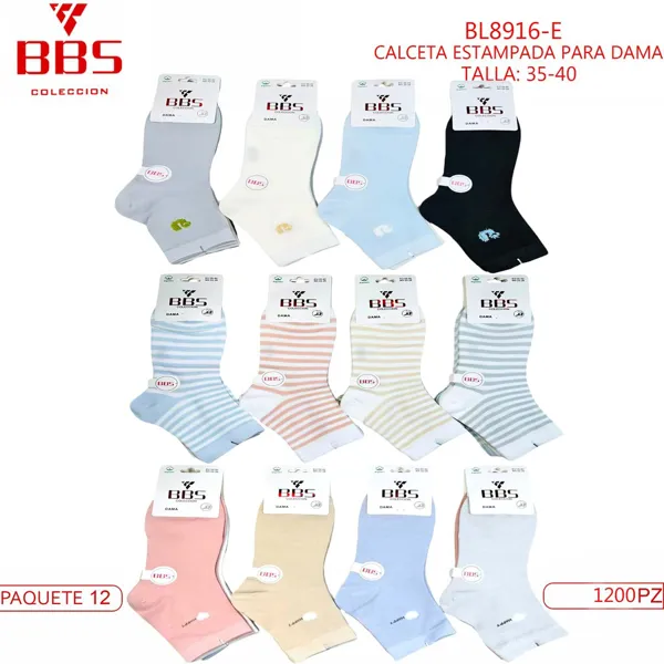 CALCETA ESTAMPADA PARA DAMA