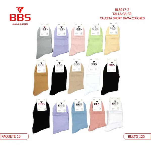 CALCETA DAMA SPORT COLORES