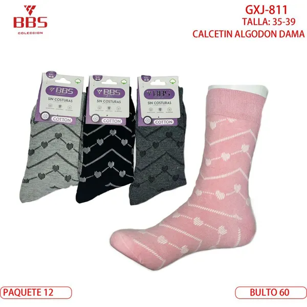 CALCETINES ALGODON DAMA ESTAMPADO ESTAMPADO