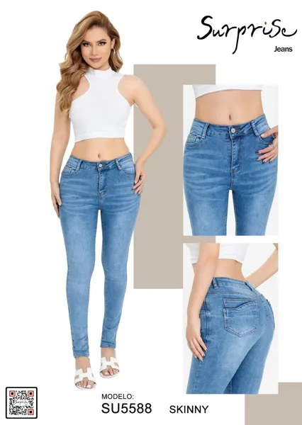 Jeans Skinny de Mujer-SU5588