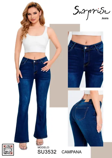 Jeans de Mujer Corte Acampanado-SU3532