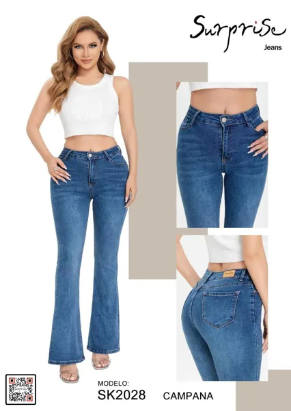 Jeans Acampanados de Mujer-SK2028