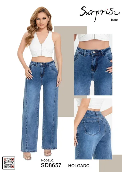 Jeans holgados de mujer-SD8657